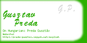 gusztav preda business card